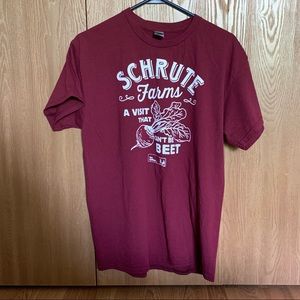 NWOT Maroon The Office T-shirt Featuring Dwight’s Farm